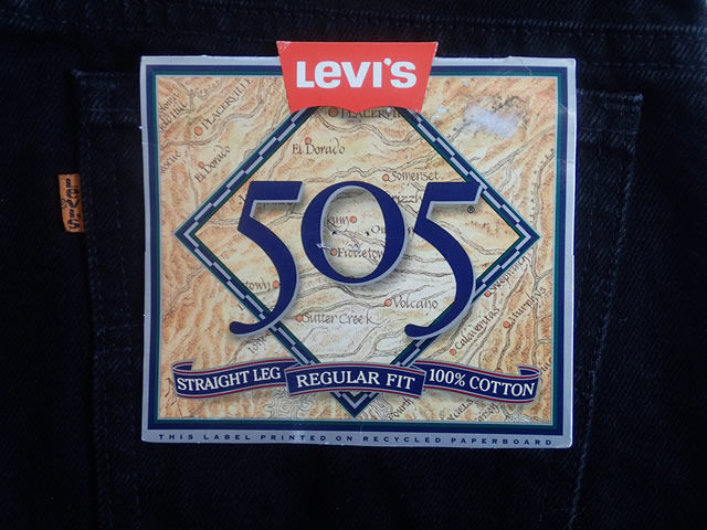 LEVI'S 505 BLACK DENIM PANTS