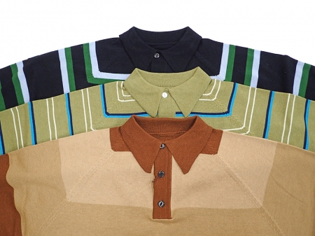 【TOWN CRAFT】SURF BORDER POLO SWEATER