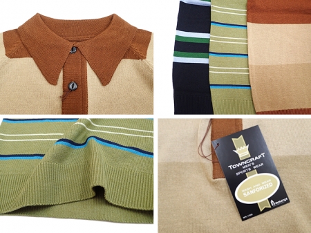 【TOWN CRAFT】SURF BORDER POLO SWEATER