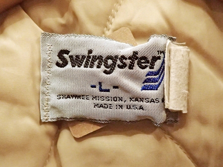 『Swingster』中綿入りスイングトップジャケット