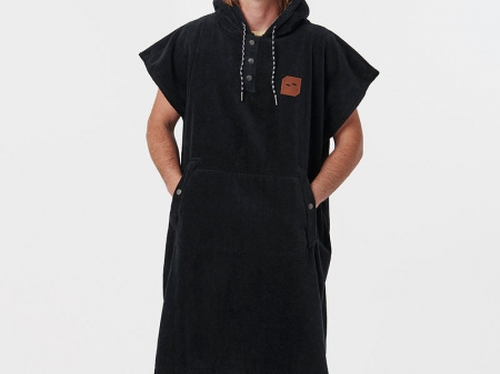 【SLOW TIDE】THE DIGS PONCHO BLACK