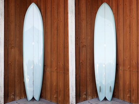 Fish Simmons 8'6" with Geppy Fins